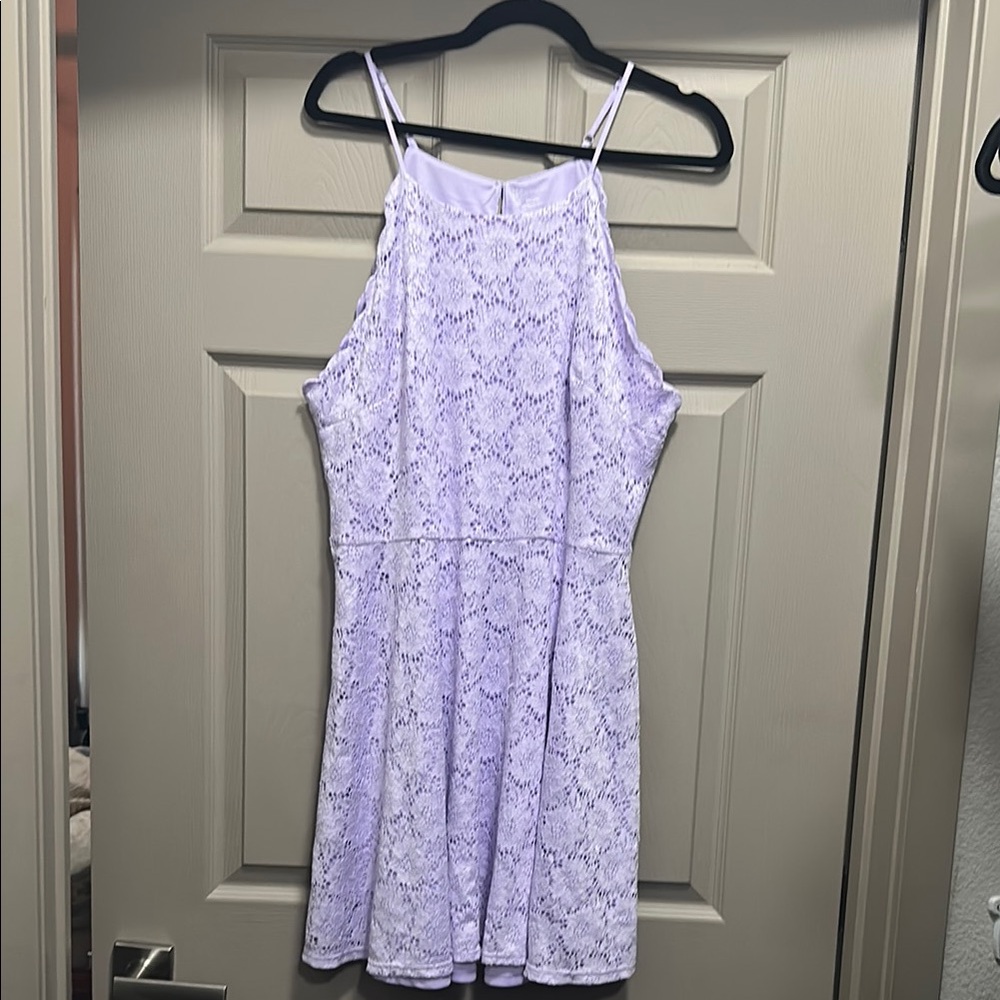 Lavender Lace Sleeveless Dress